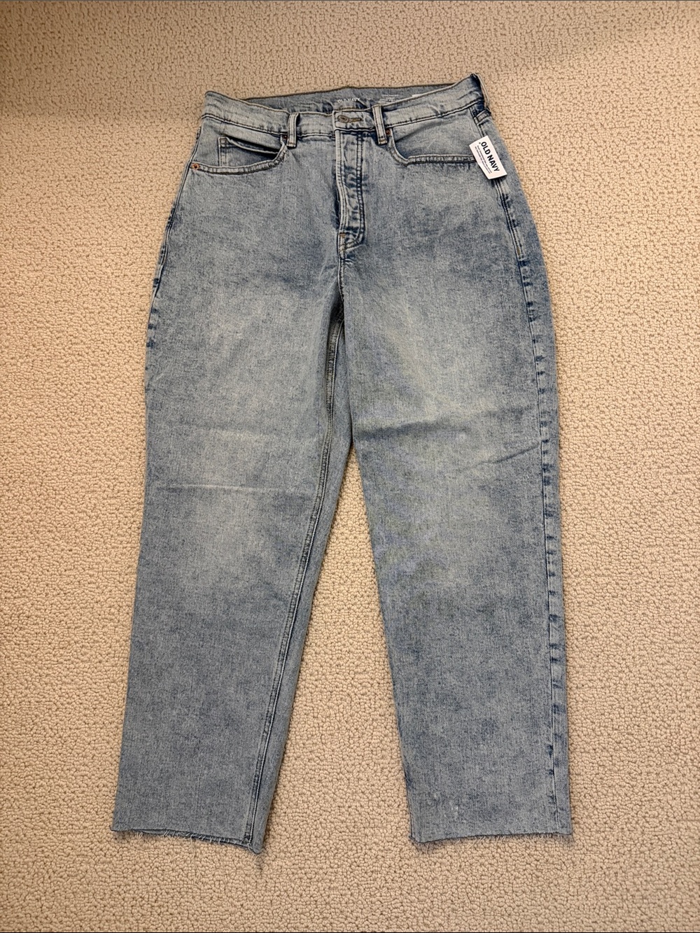 NWT Old Navy High-Waist Light Wash Straight Jeans (ankle)